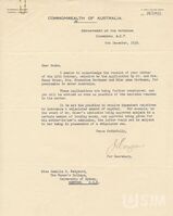 M2020_039_005_116.jpg; M2020/039:005; Collection of letters relating to the immigration of Oskar and Josefine Moser, and Ernestine and Anna Hartmann.; official correspondence