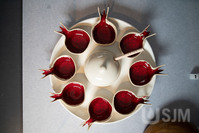 M2021_052i.jpg; M2021/052; Rosh Hashanah Seder Plate; plates