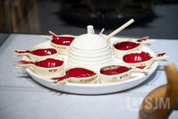 M2021_052ii.jpg; M2021/052; Rosh Hashanah Seder Plate; plates